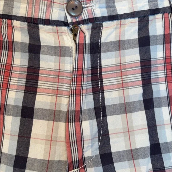 Men IZOD Flat Front Portsmith Plaid Shorts W36 Golf Preppy Casual Sporty - Picture 4 of 13